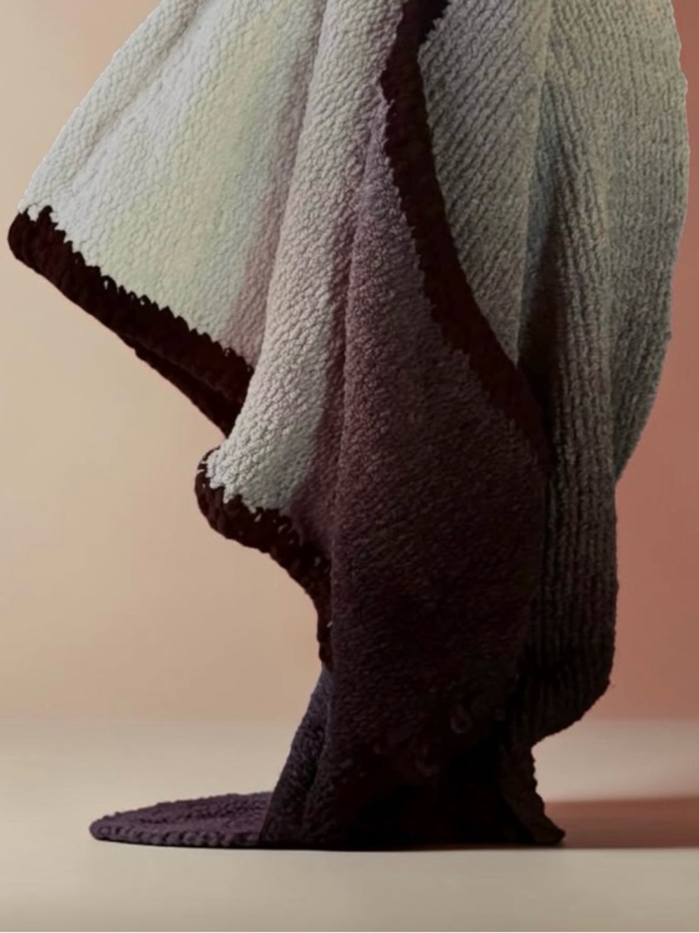 Handmade Cozy Two-Tone Baby Blanket